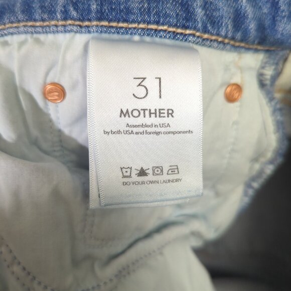 Mother Jeans Women's 31 Blue The Ditcher Zip Crop In Boogie Down Denim - Picture 11 of 15